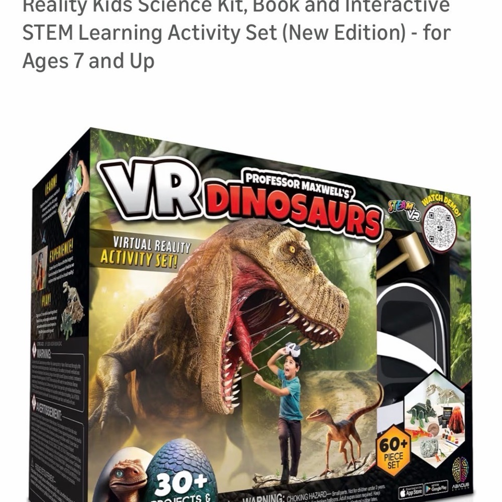 VR Dinosaurs Virtual Reality Activity Set - Black/Green